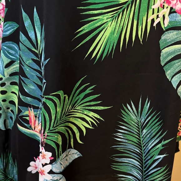 belle by Kim Gravel Tropical Floral Print Poncho Top Size Large - Picture 3 of 9